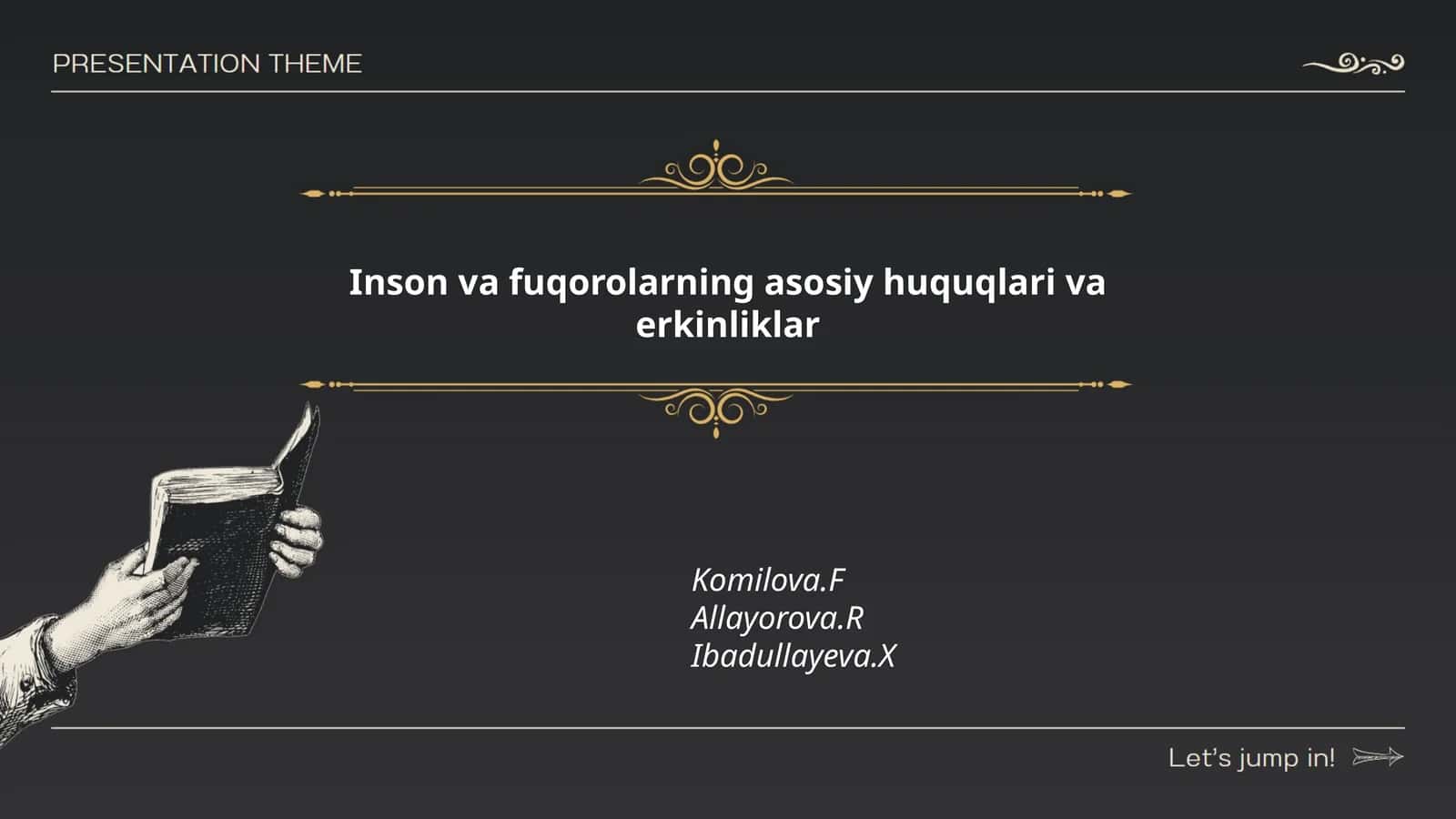 Inson va fuqorolarning asosiy huquqlari va erkinliklar 1