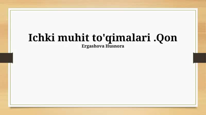 Qon kasalliklari 1