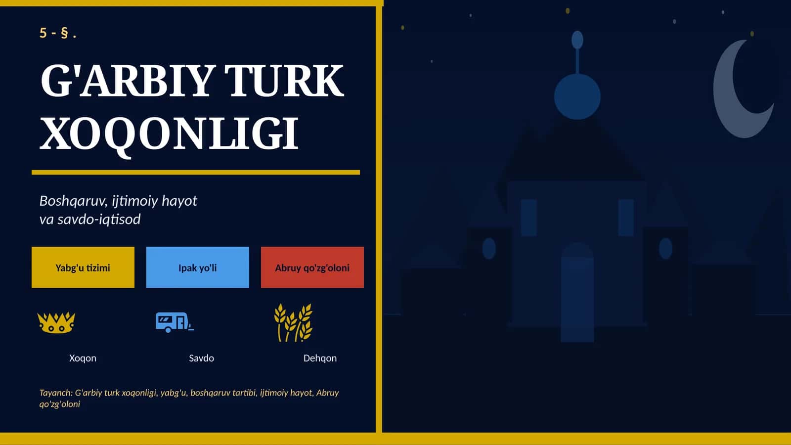 G'ARBIY TURK XOQONLIGI 1