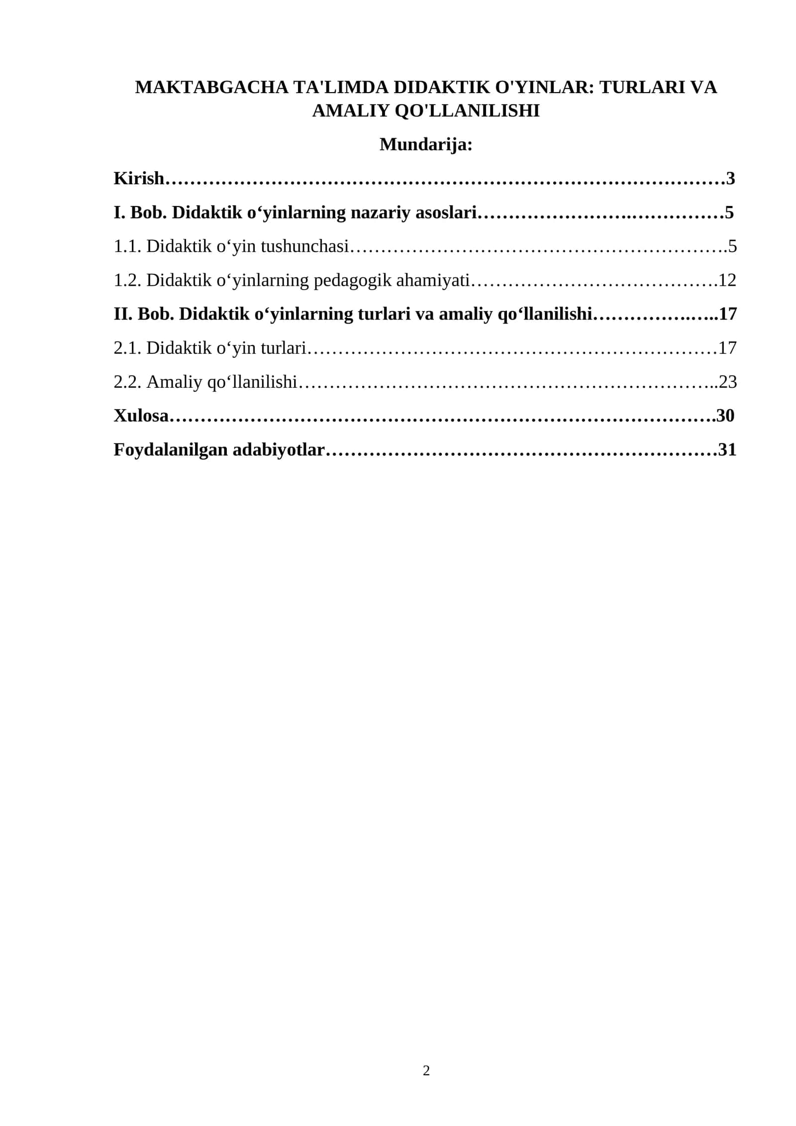 MAKTABGACHA TA'LIMDA DIDAKTIK O'YINLAR: TURLARI VA AMALIY QO'LLANILISHI 1
