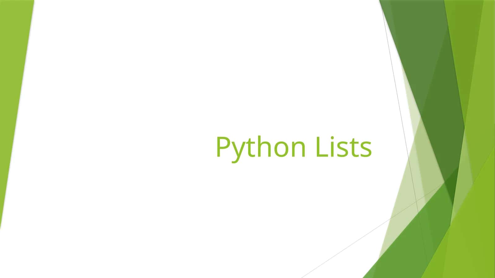 Python Lists 1