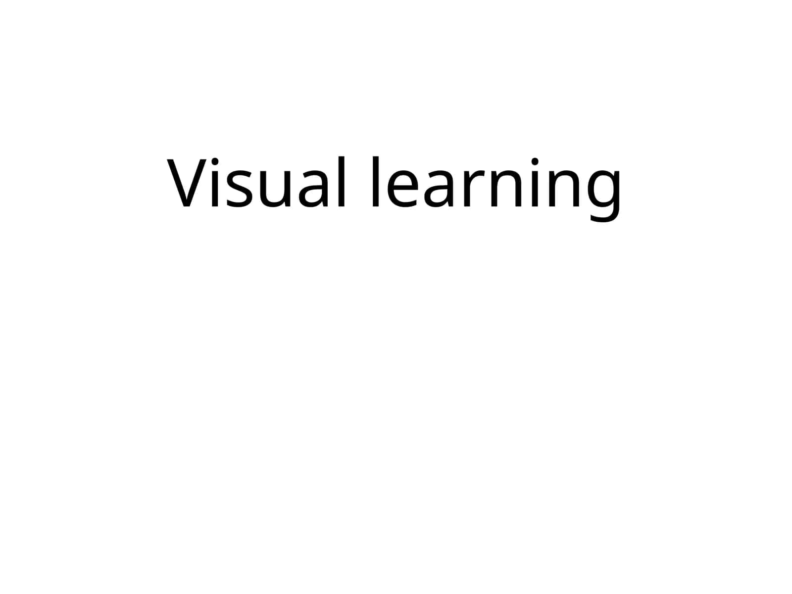 Visuallearning 1