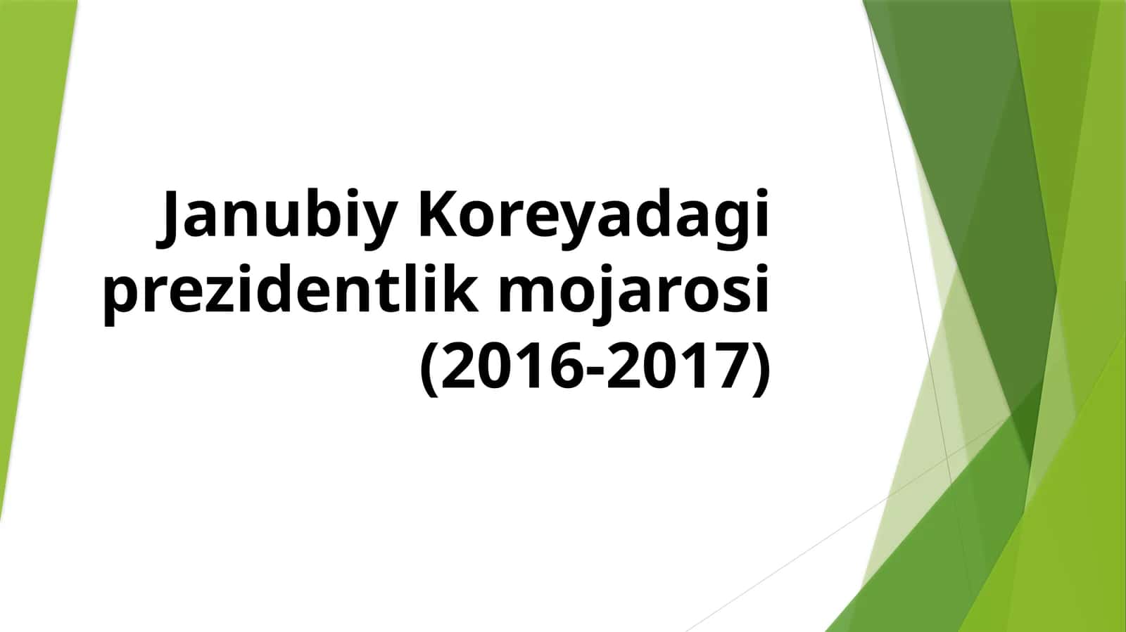 Janubiy Koreyadagi prezidentlik mojarosi(2016-2017) 1