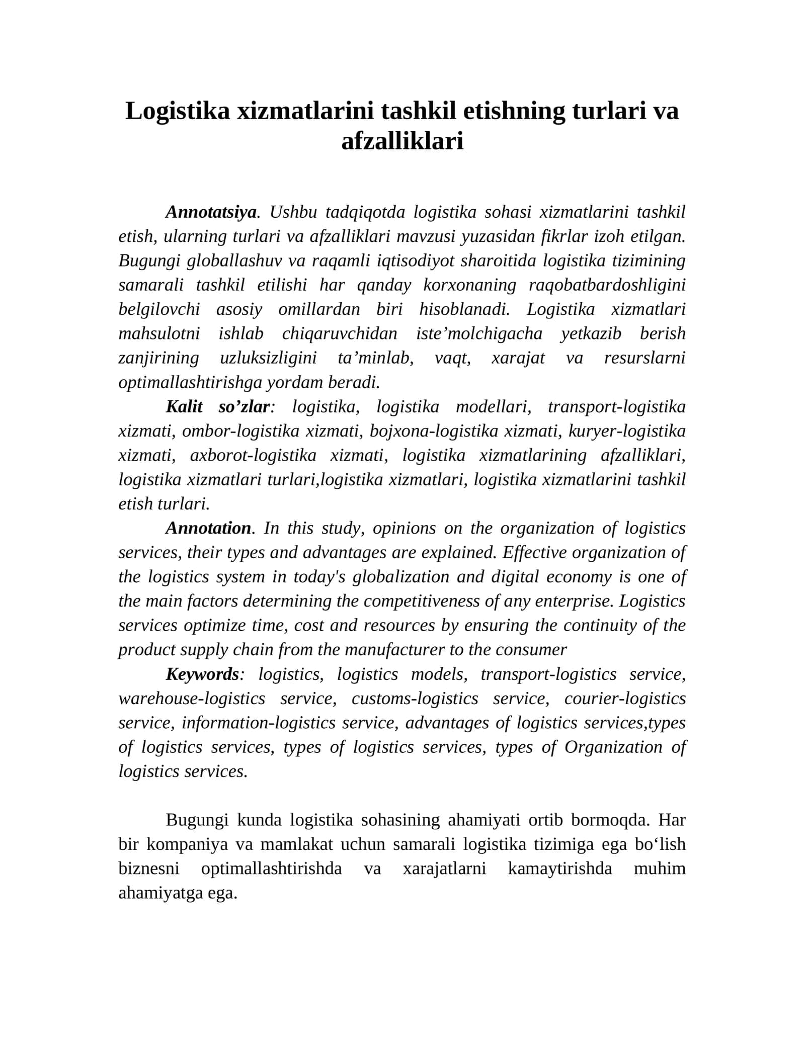 logiztika xizmati 1