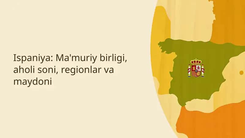 Ispaniya: Ma'muriy birligi, aholi soni, regionlar va maydoni 1