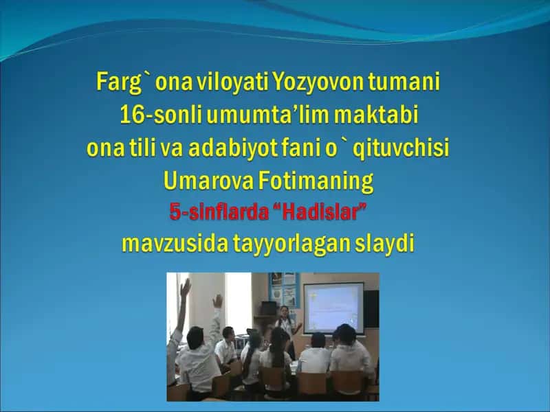 "Darsga qanday kayfiyatbilan kirdingiz?" 1