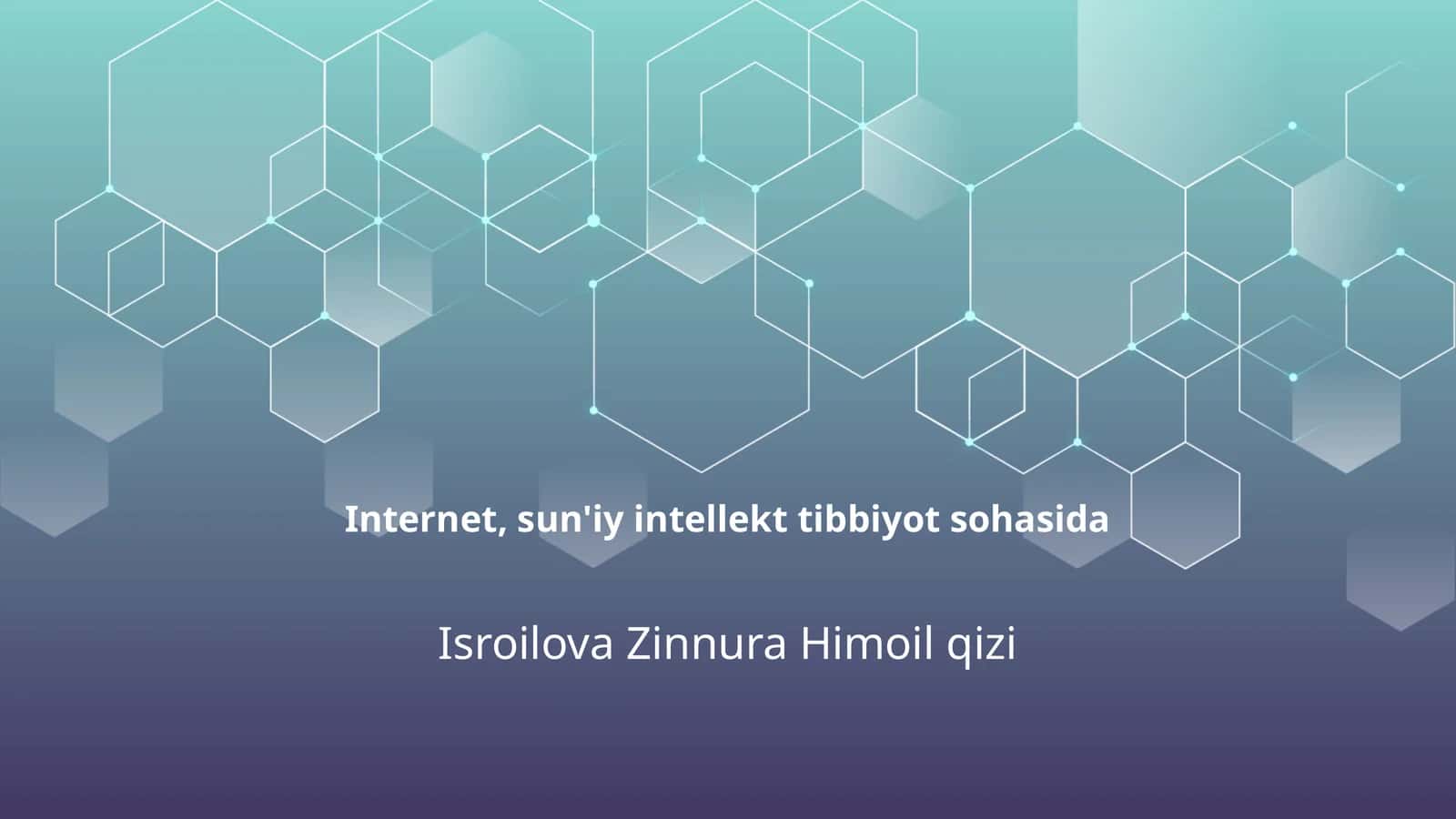 Internet, sun'iy intellekt tibbiyot sohasida 1
