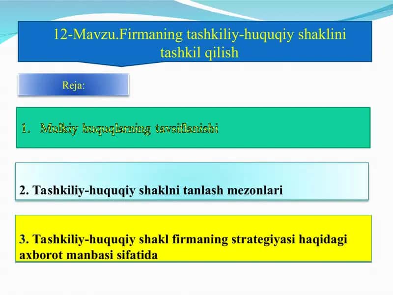 Mulkchilik huquqlari nazariyasi 1