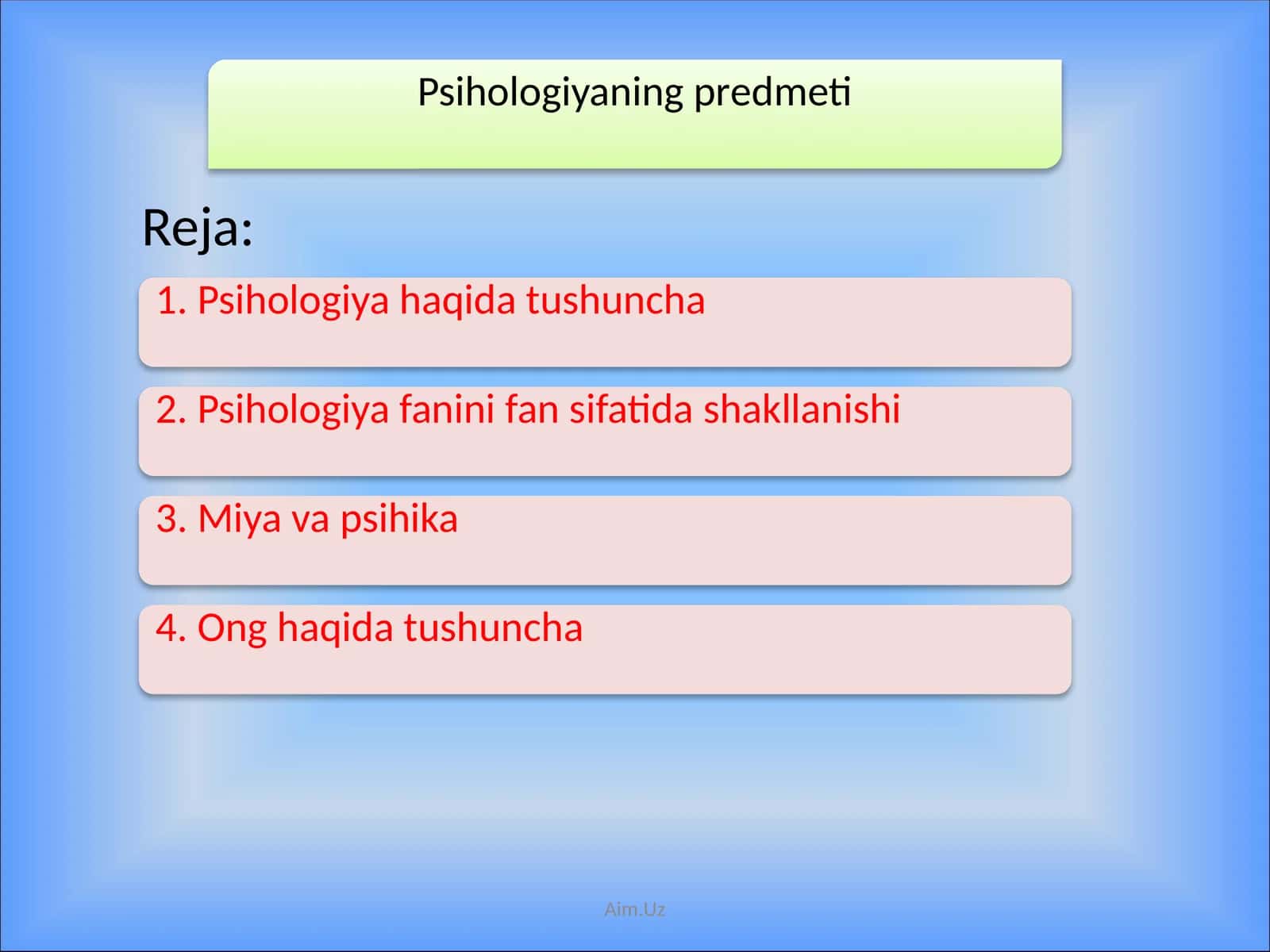 Psihologiyaning predmeti 1