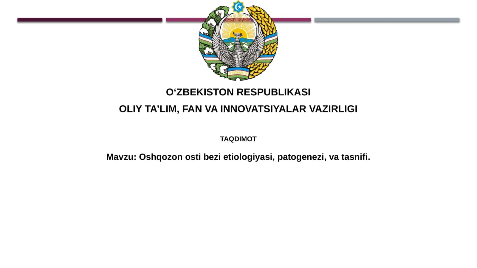 Oshqozon osti bezi anatomiyasi va fiziologiyasi 1