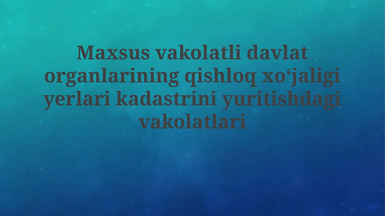 Maxsus vakolatli davlat organlarining vakolatlari 1