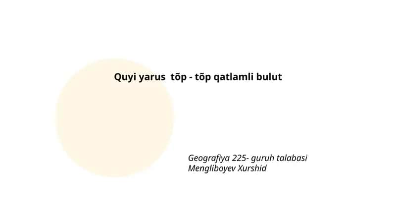 Quyi yarus to'p-to'p qatlamli bulut 1