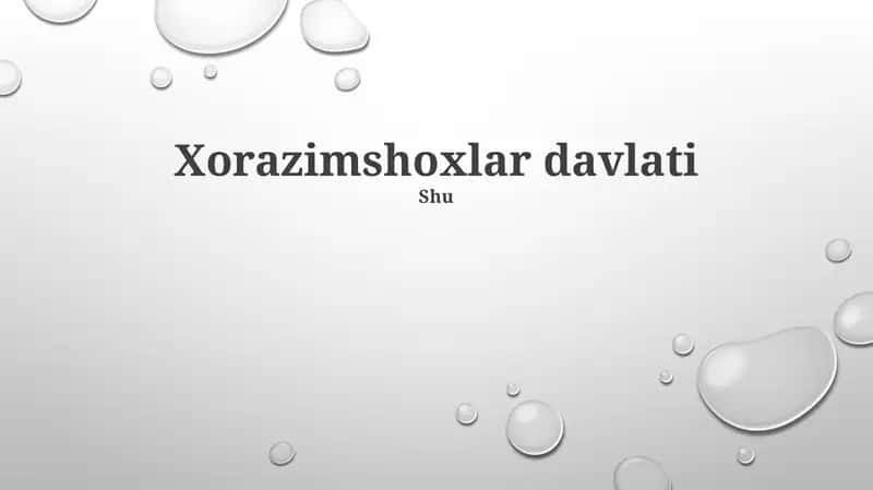 Xorazimshoxlar davlati 1