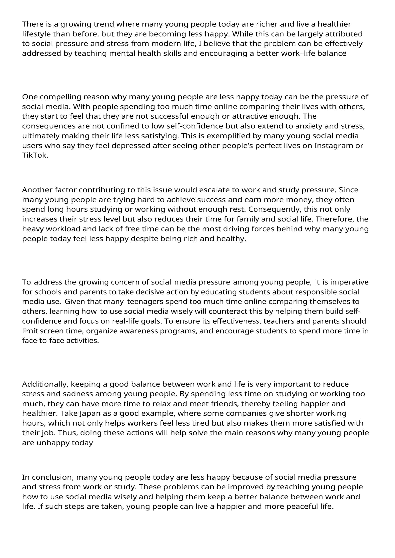 The Impact of Social Media on Youth Happiness 1