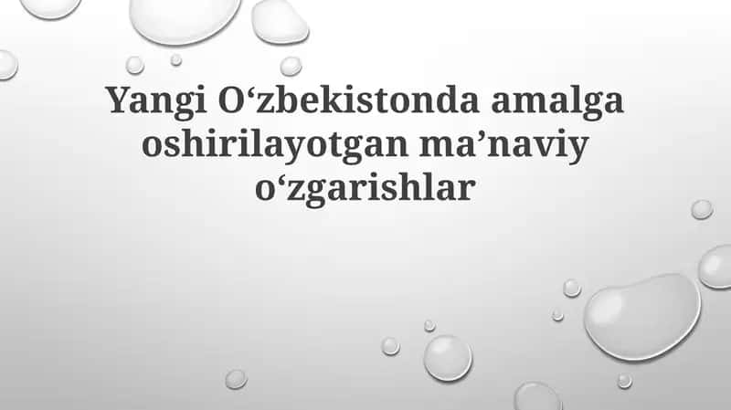 Ma'naviy Yangilanish 1