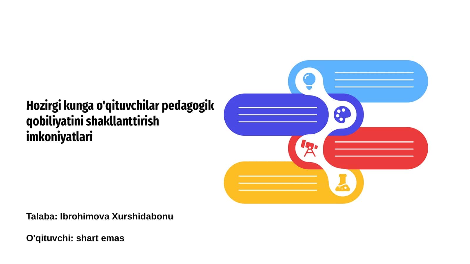 Pedagogik qobiliyatini shakllanttirish imkoniyatlari 1