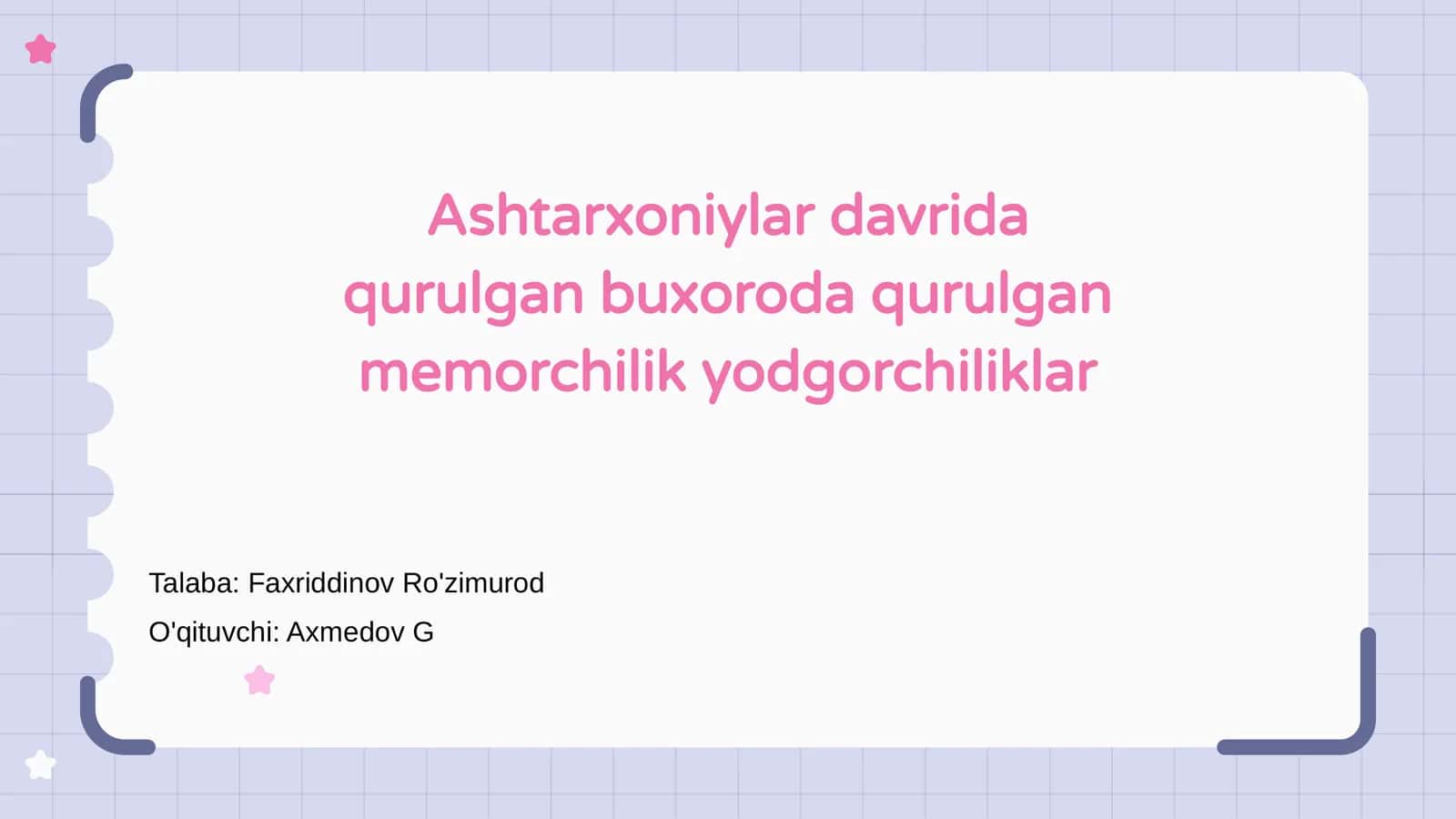 Ashtarxoniylar davrida qurulgan buxoroda qurulgan memorchilik yodgorchiliklar 1