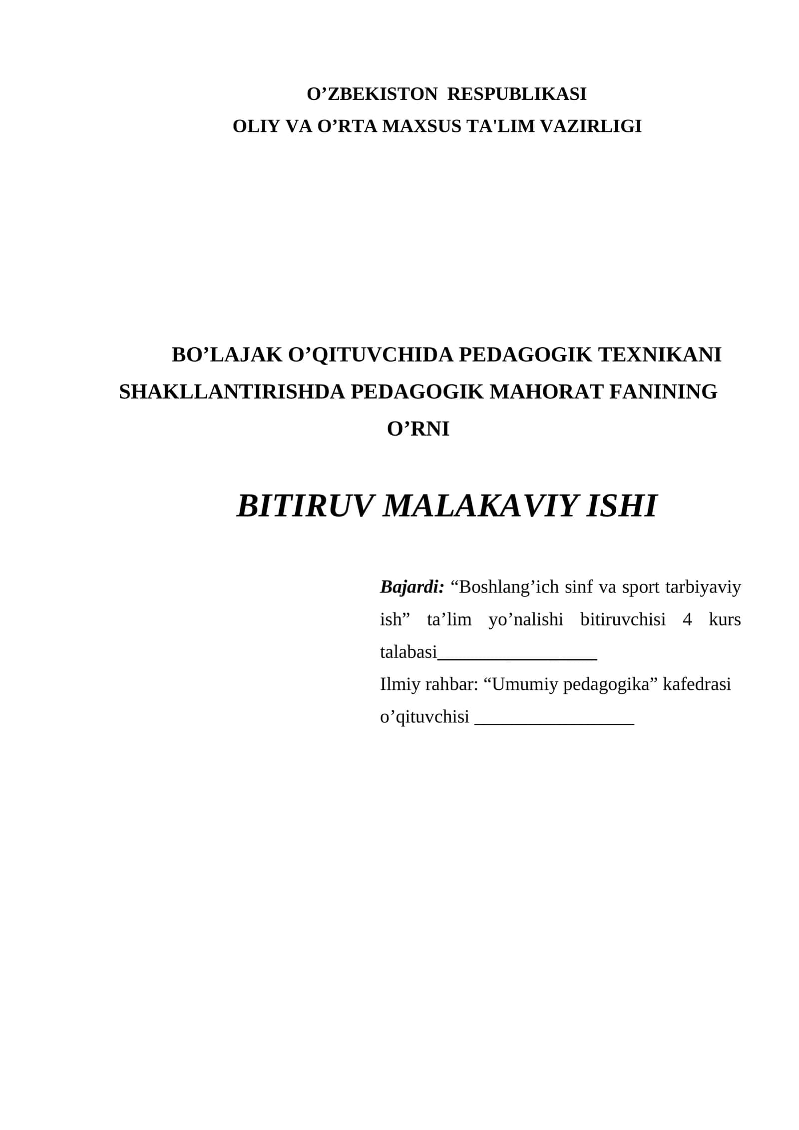 Boshlang’ich sinf va sport tarbiyaviy ish 1