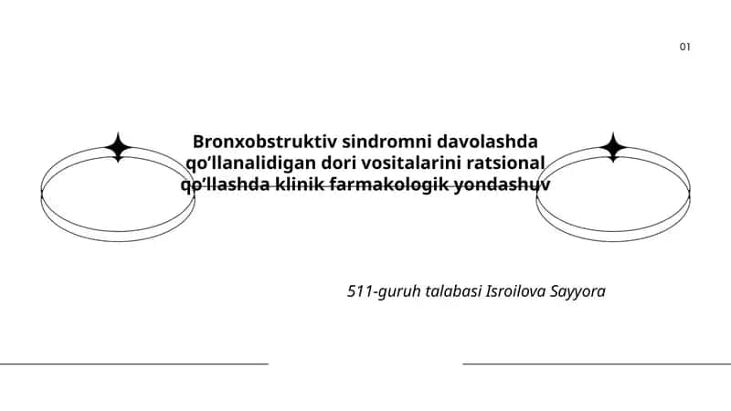 Bronxobstruktiv sindromni davolashda qo’llanalidigan dori vositalarini ratsional qo’llashda klinik farmakologik yondashuv 1