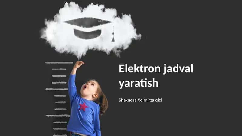 Elektron jadval yaratish 1