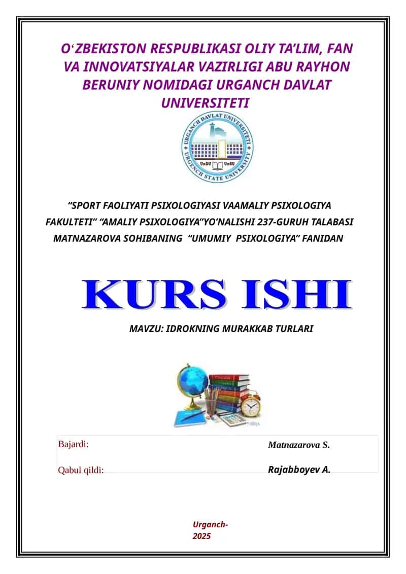 IDROKNING MURAKKAB TURLARI 1