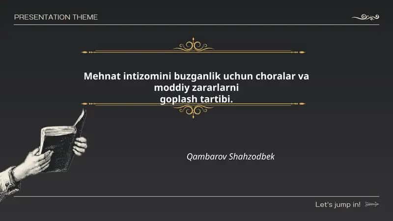 Mehmat intizomini buzganlik uchun choralar va moddiy zararlarni goplash tartibi 1