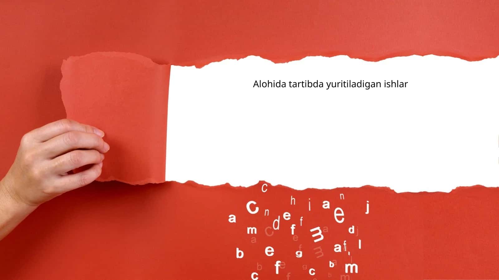 Alohida tartibda yuritiladigan ishlar 1