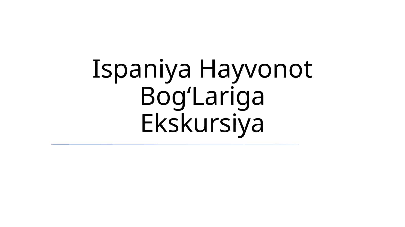 Ispaniya Hayvonot BogʻLariga Ekskursiya 1