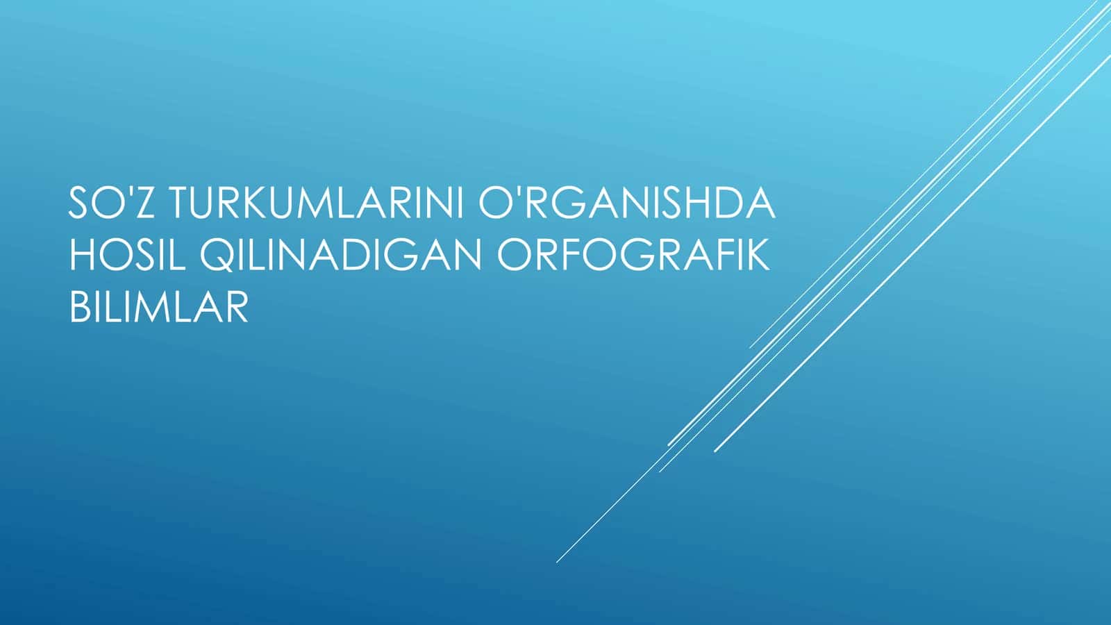 Orfografik bilimlar 1