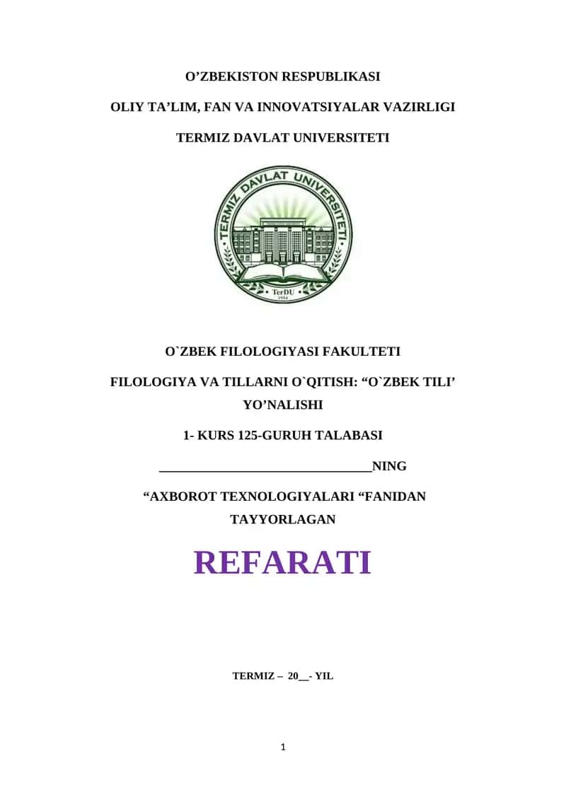Zamonaviy taqdimotlar tayyorlash texnologiyalari 1