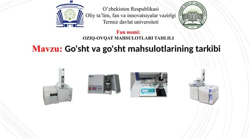 Go'sht va go'sht mahsulotlarining tarkibi 1