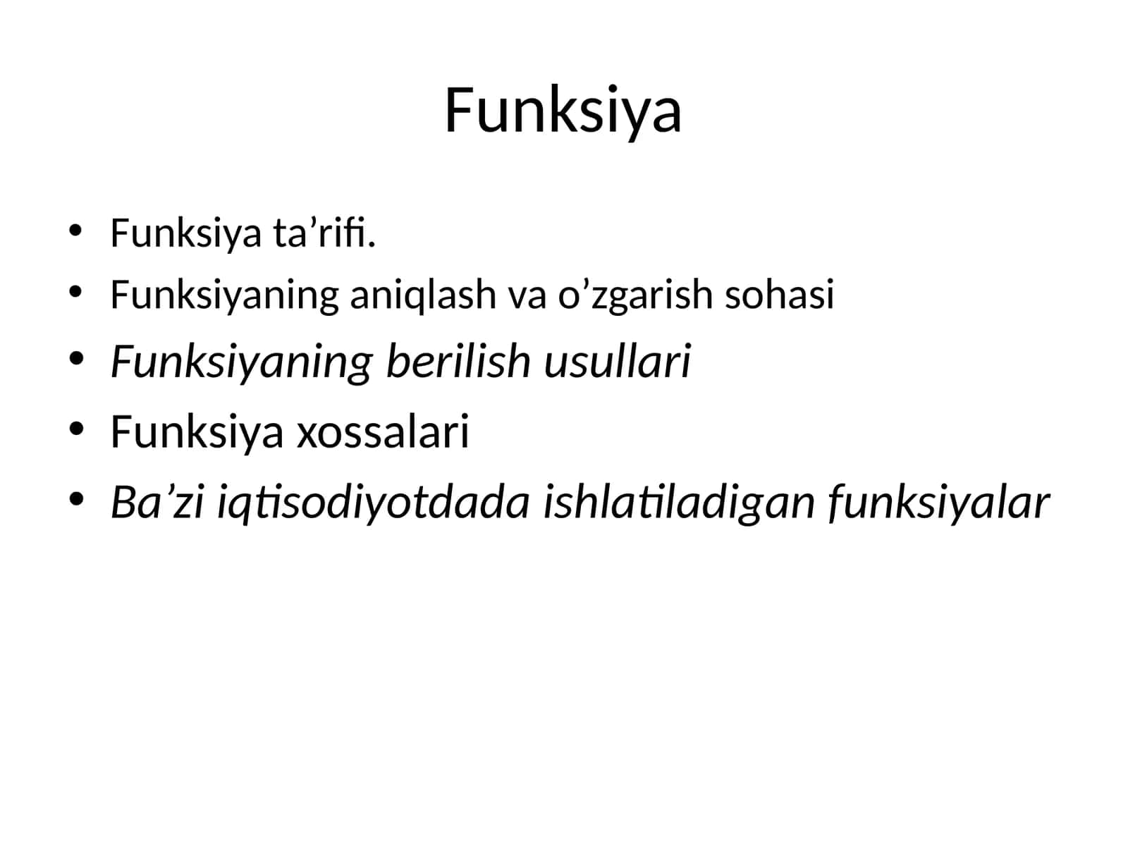 Funksiya 1