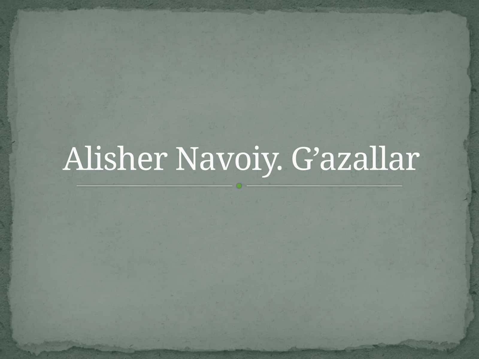 G’azallar 1
