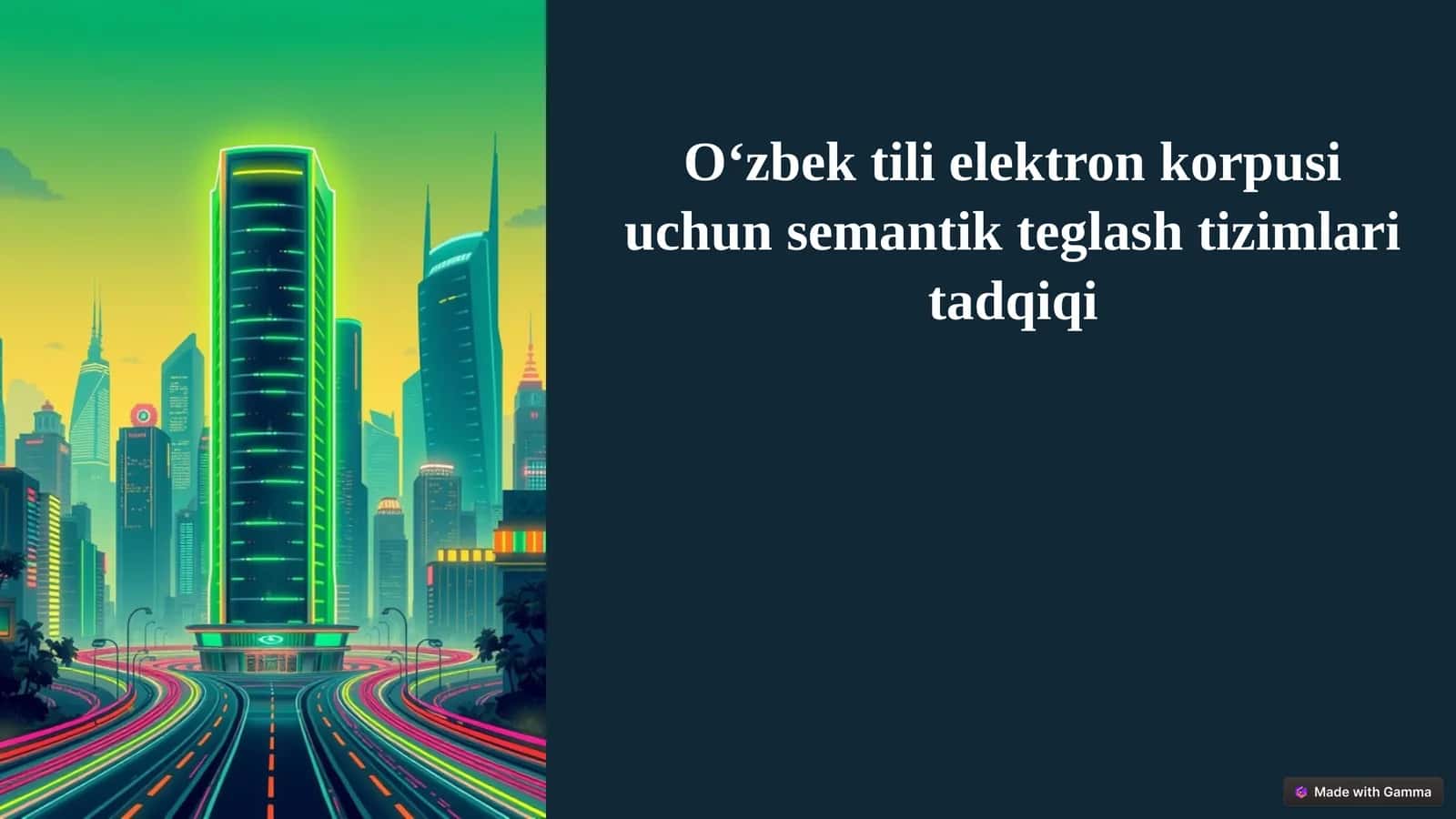O‘zbek tili elektron korpusi uchun semantik teglash tizimlari tadqiqi 1