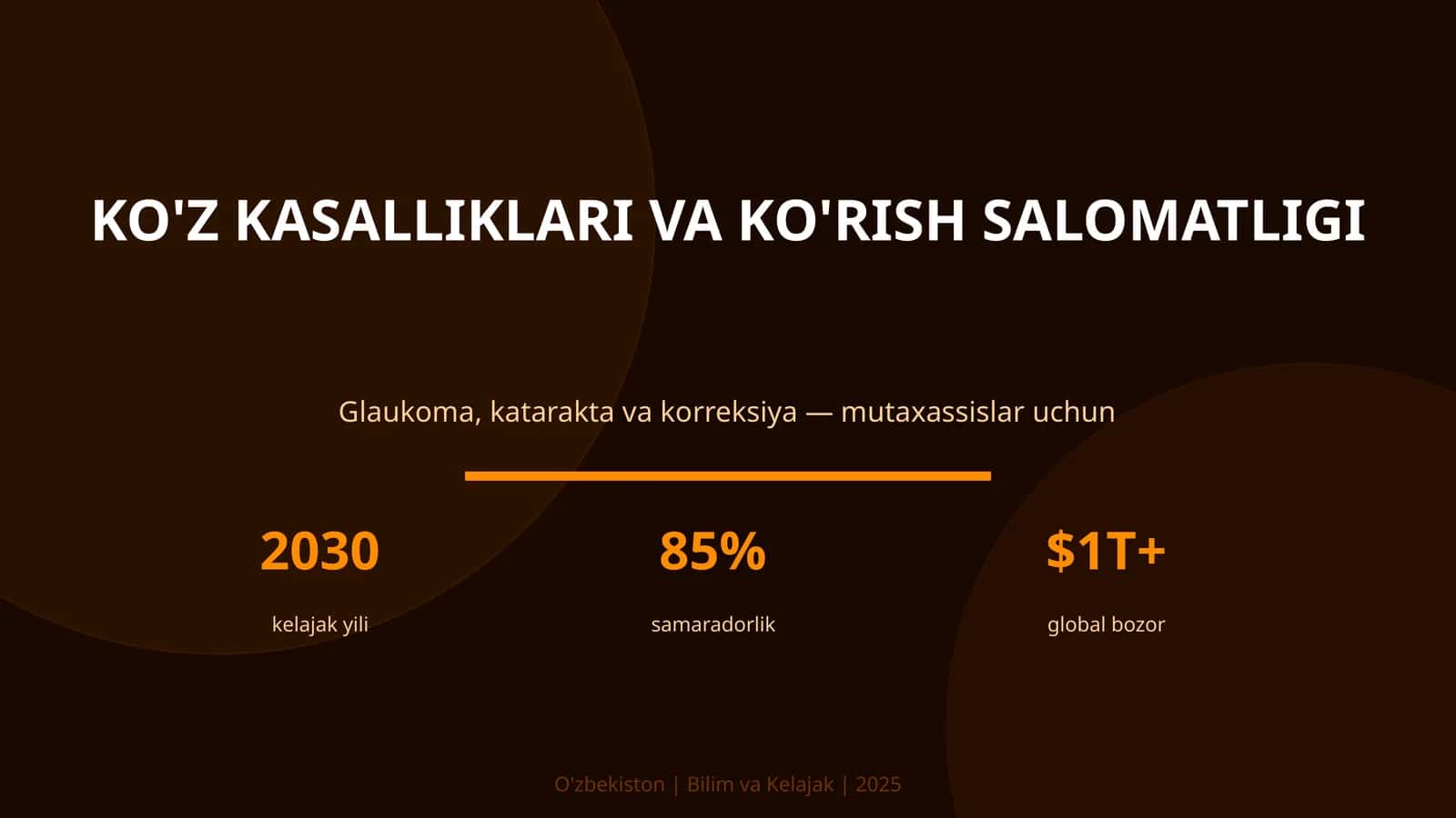 KO'Z KASALLIKLARI VA KO'RISH SALOMATLIGI 1