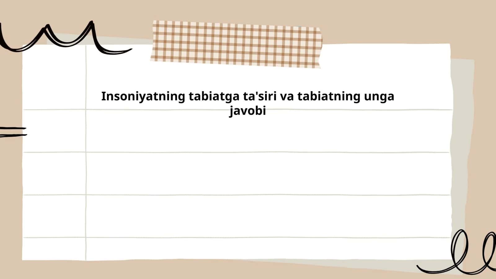 Insoniyatning tabiatga ta'siri va tabiatning unga javobi 1