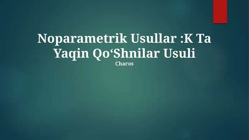 K Ta Yaqin QoʻShnilar Usuli 1