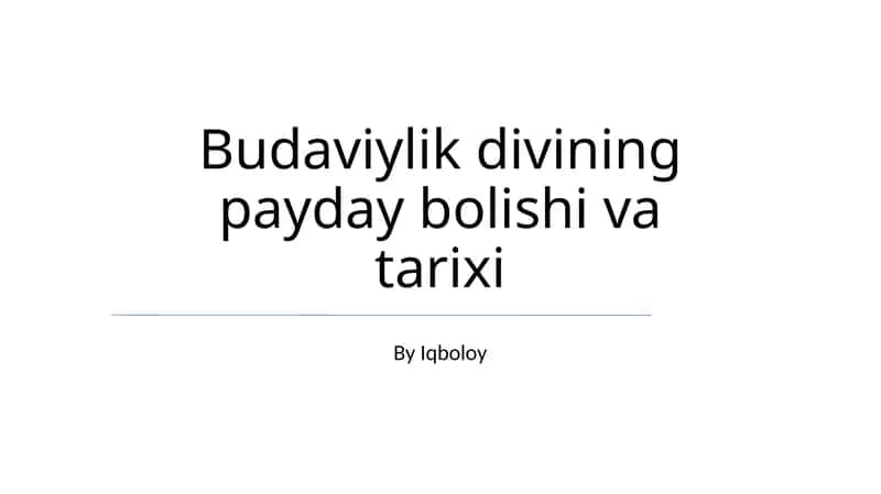 Budaviylik divining payday bolishi va tarixi 1