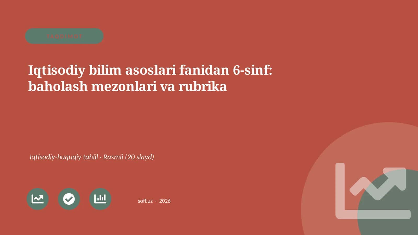 Iqtisodiy bilim asoslari fanidan 6-sinf: baholash mezonlari va rubrika 1