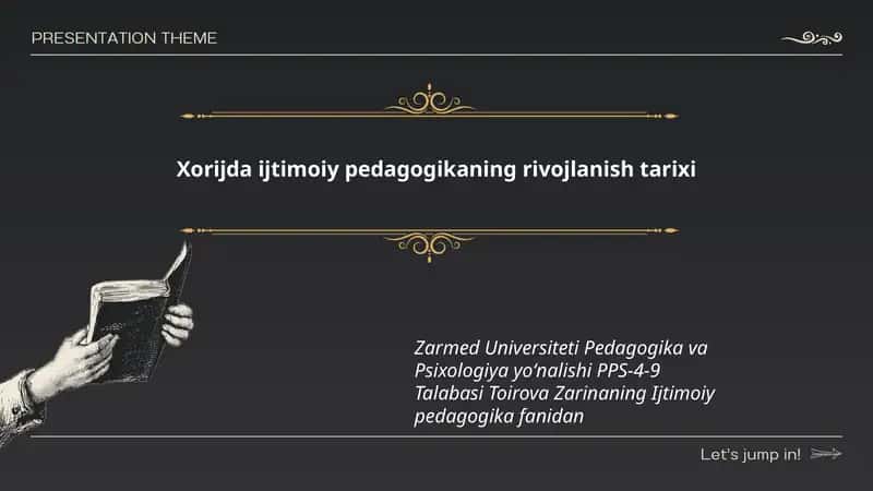 Xorijda ijtimoiy pedagogikaning rivojlanish tarixi 1