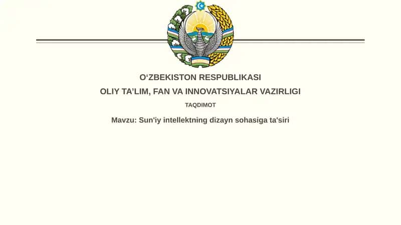 Sun'iy intellektning dizayn sohasigata'siri 1