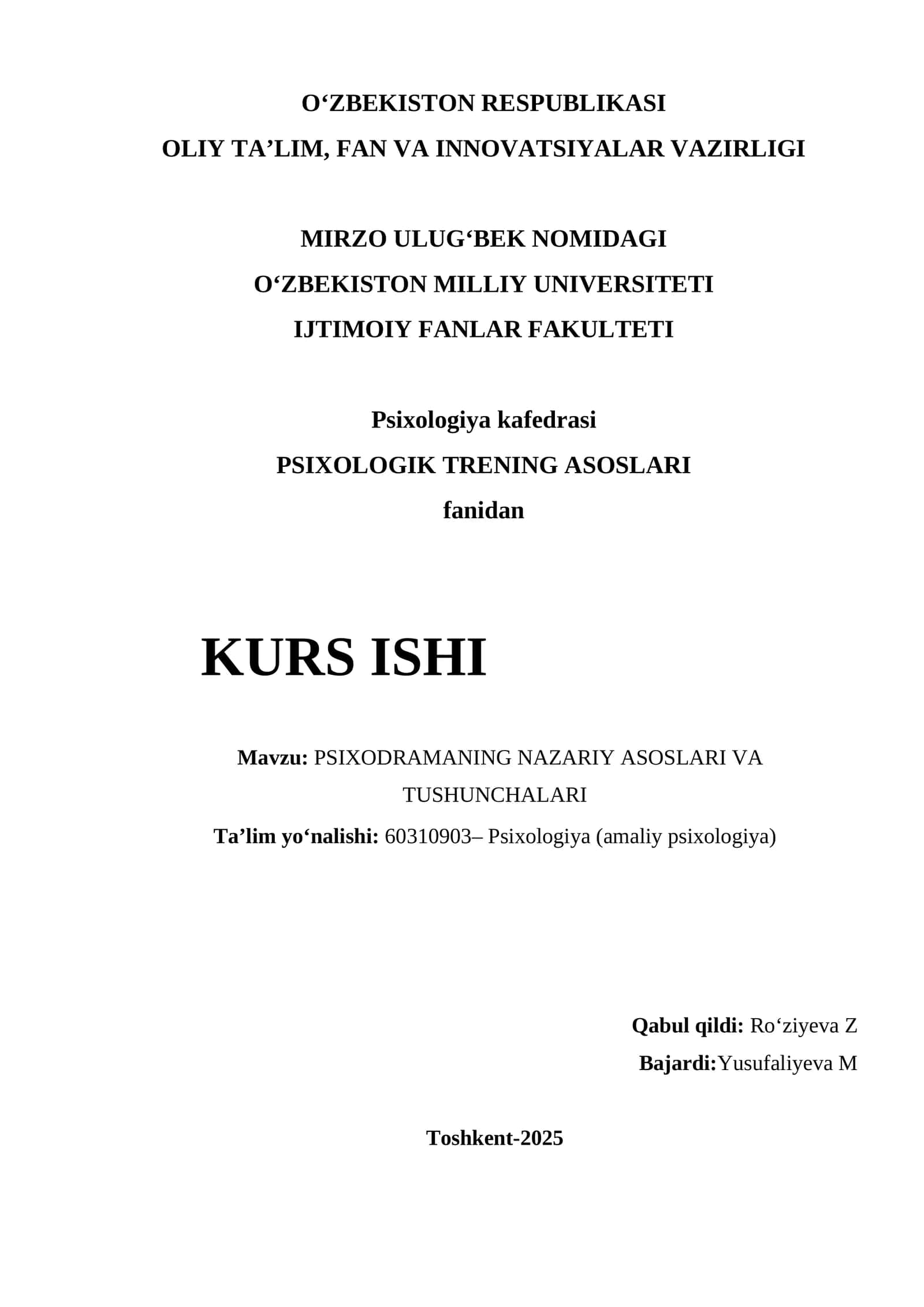 PSIXOLOGIK TRENING ASOSLARI 1
