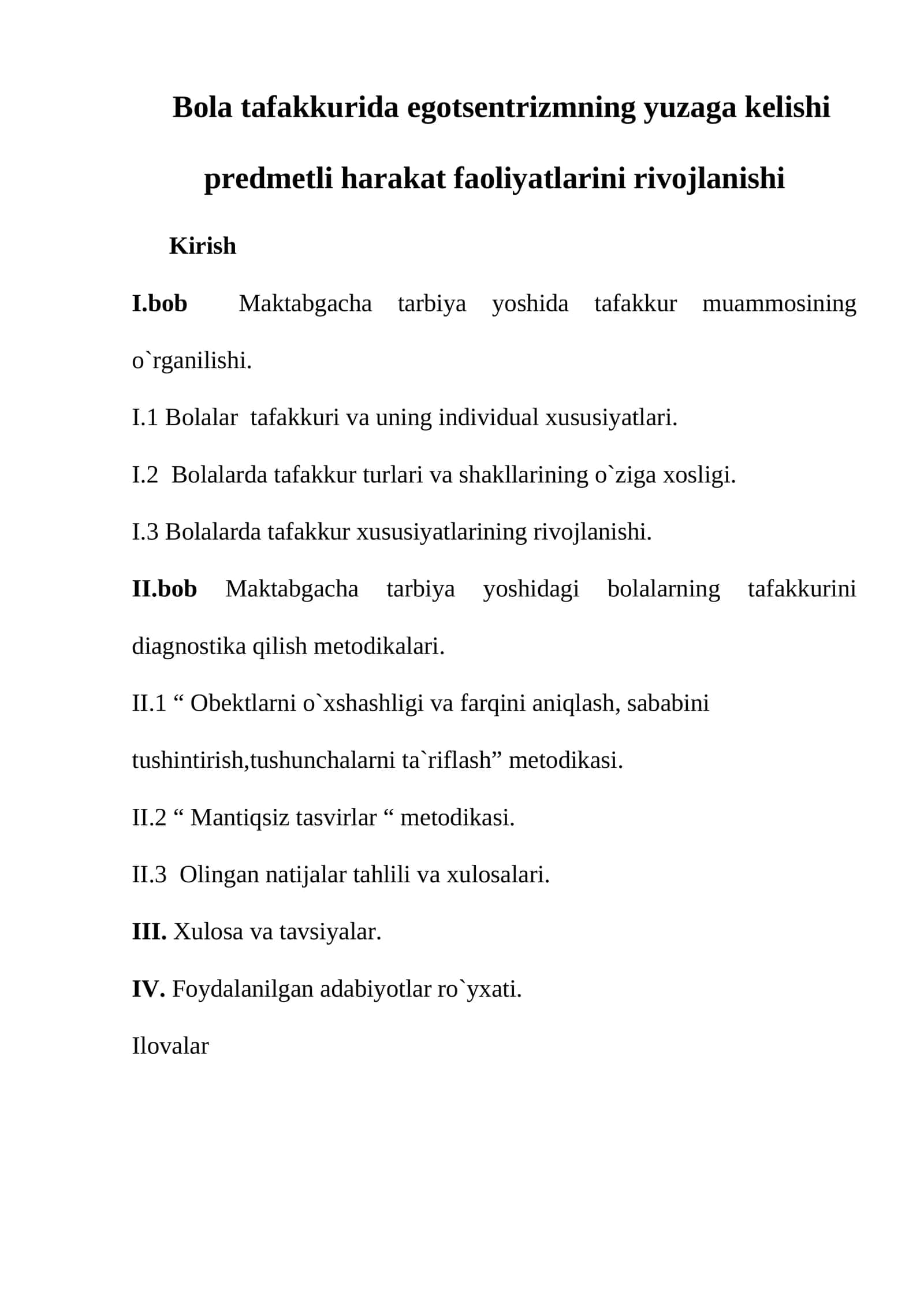 Tafakkur muammolari va ularning tahlili 1