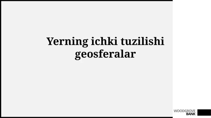 Seysmik to'lqinlar va Yerning tuzilishi 1