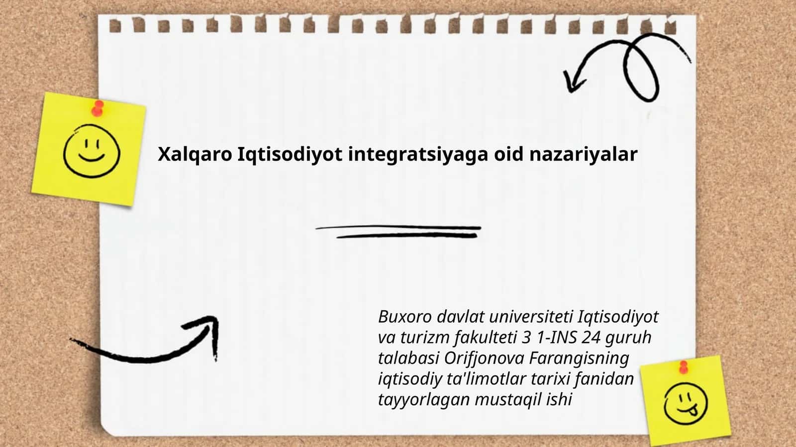 Xalqaro Iqtisodiyot integratsiyaga oid nazariyalar 1