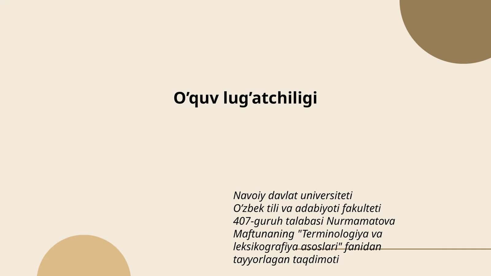 Terminologiya va leksikografiya asoslari 1