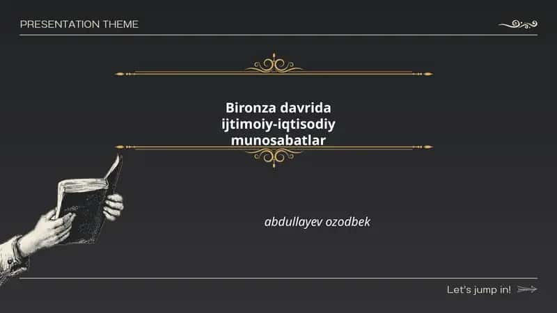 Bironza davrida ijtimoiy-iqtisodiy munosabatlar 1