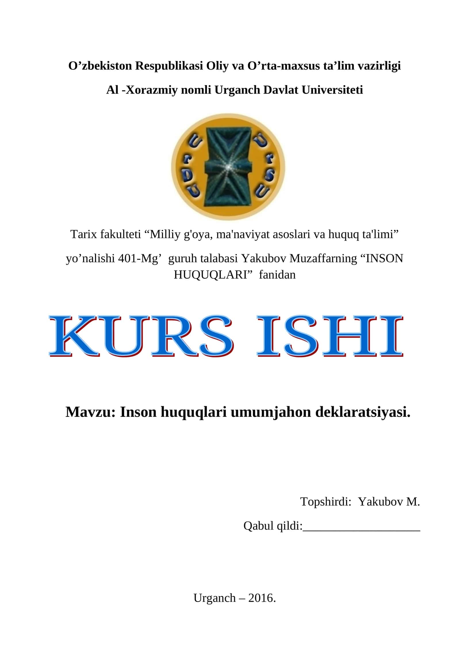 Inson huquqlari umumjahon deklaratsiyasi 1