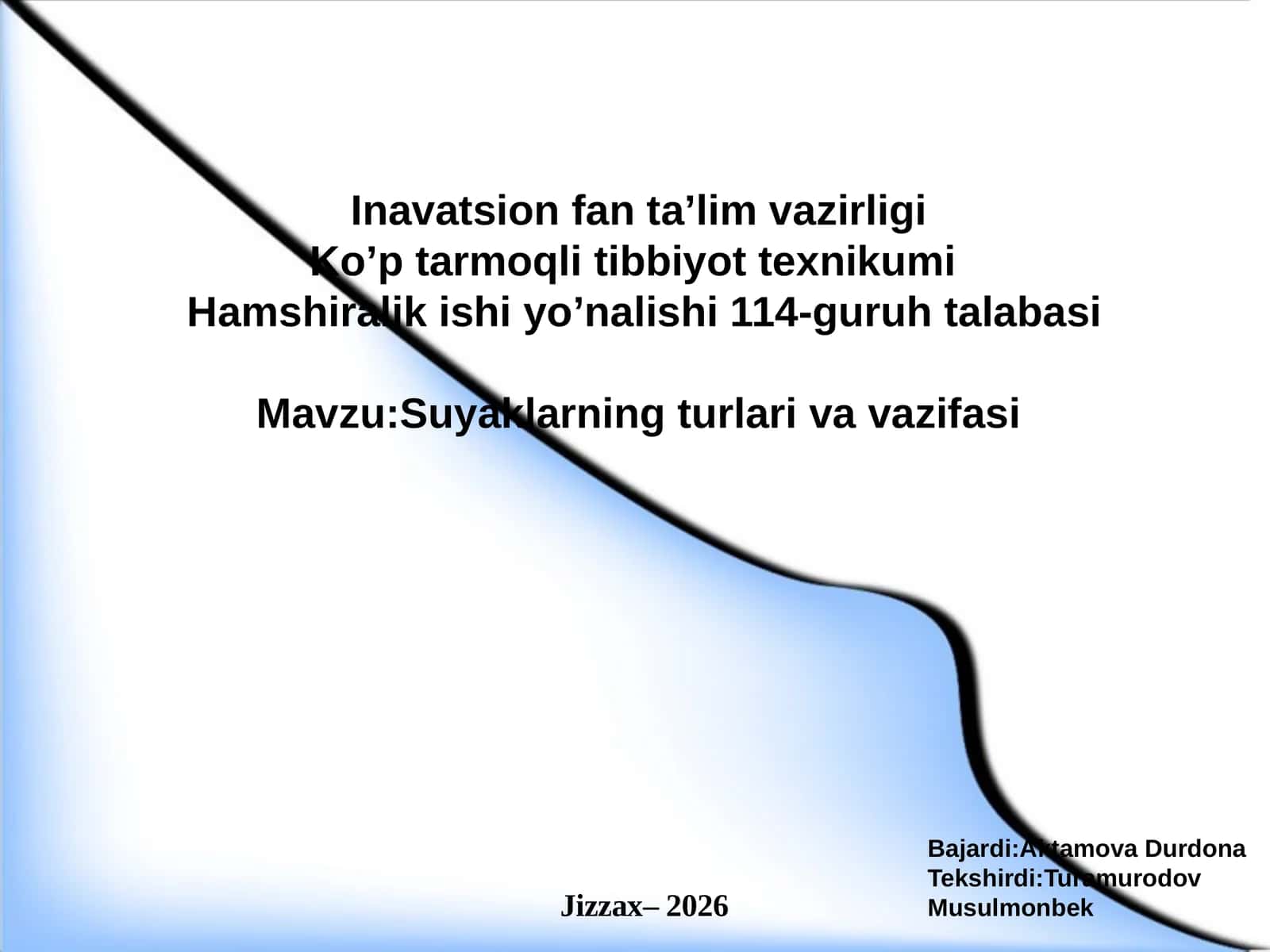 Suyaklarning turlari va vazifasi 1