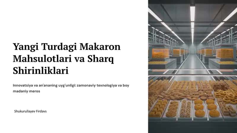 Makaron Sanoatida Innovatsiya: Xamirturush, Yod va Lyupin Qo'shilishi 1